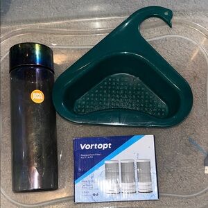 Green Strainer ,Replacement  filter and Black BPA-Free Bottle